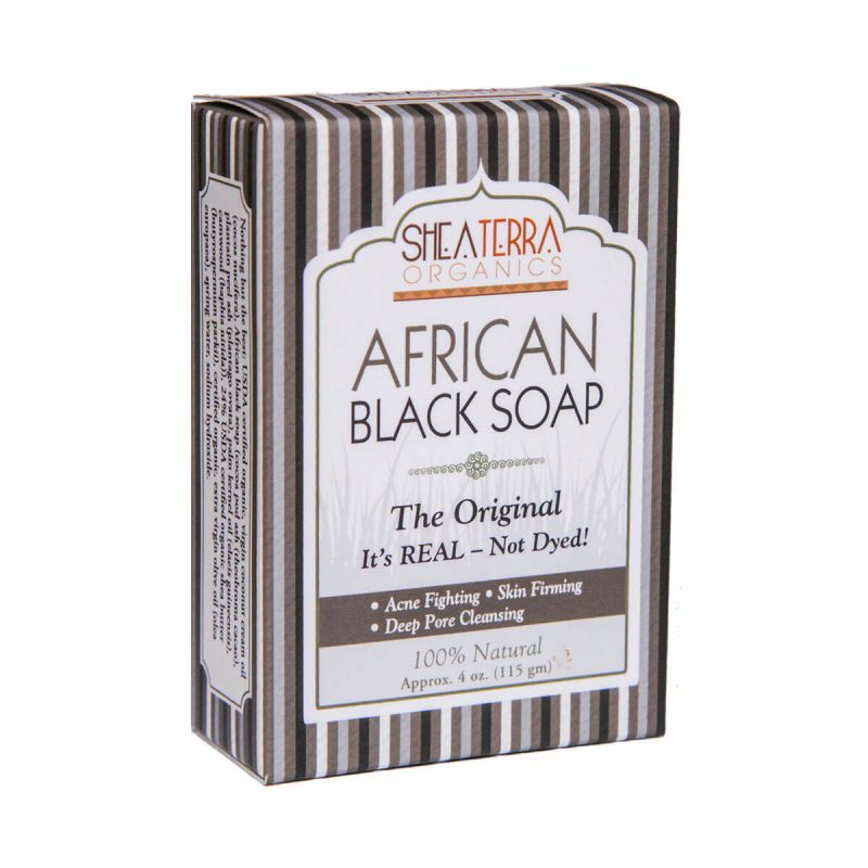 100 Natural & Authentic African Black Soap Shea Terra
