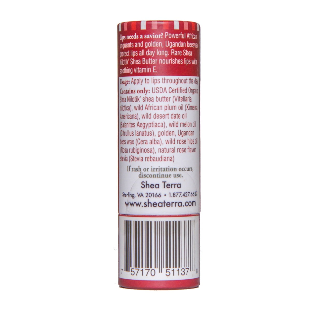 Picture of Shea Nilotik' Lip Savior (Rose Hips) - 100% Natural Lip Balm